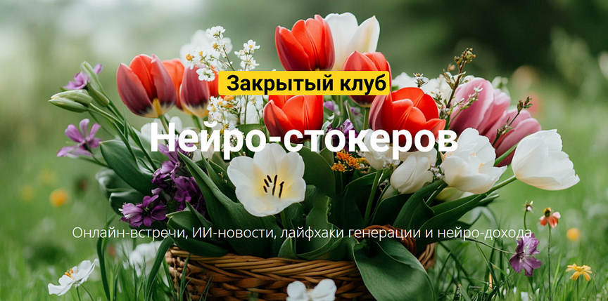 [Вадим Закиров] Закрытый клуб нейро-фотостокеров на Апрель (2025)