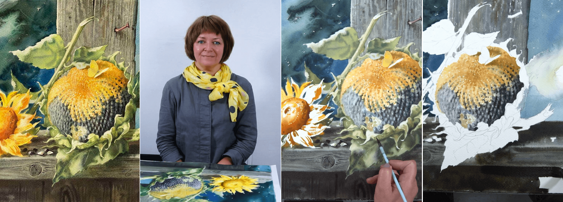 [Елена Базанова] [lectoroom] Подсолнухи акварелью (2023)