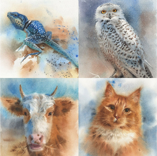 [Анастасия Беседина] [enterclass] Акварельная фауна (2023)