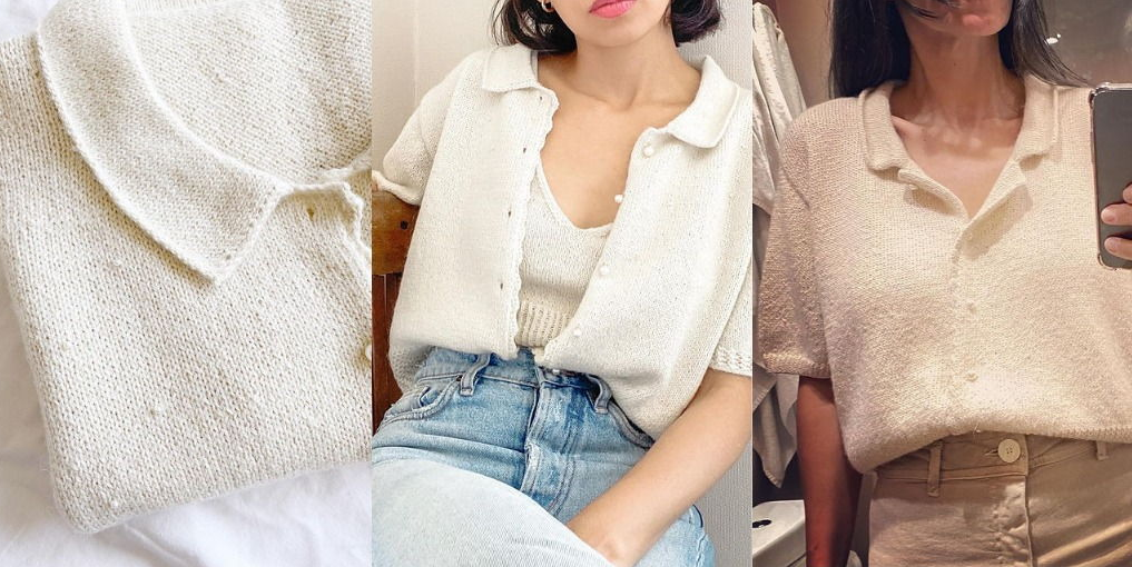 [Ким Харгривз] [Вяжи.ру] Вязаная рубашка Polo Luna (2024)