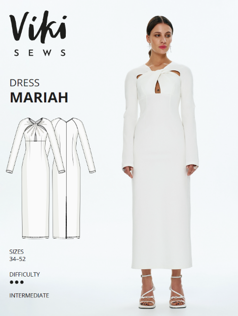 [Виктория Ракуса] [Vikisews] [Шитье] Exclusive Mariah dress sewing pattern (2023)