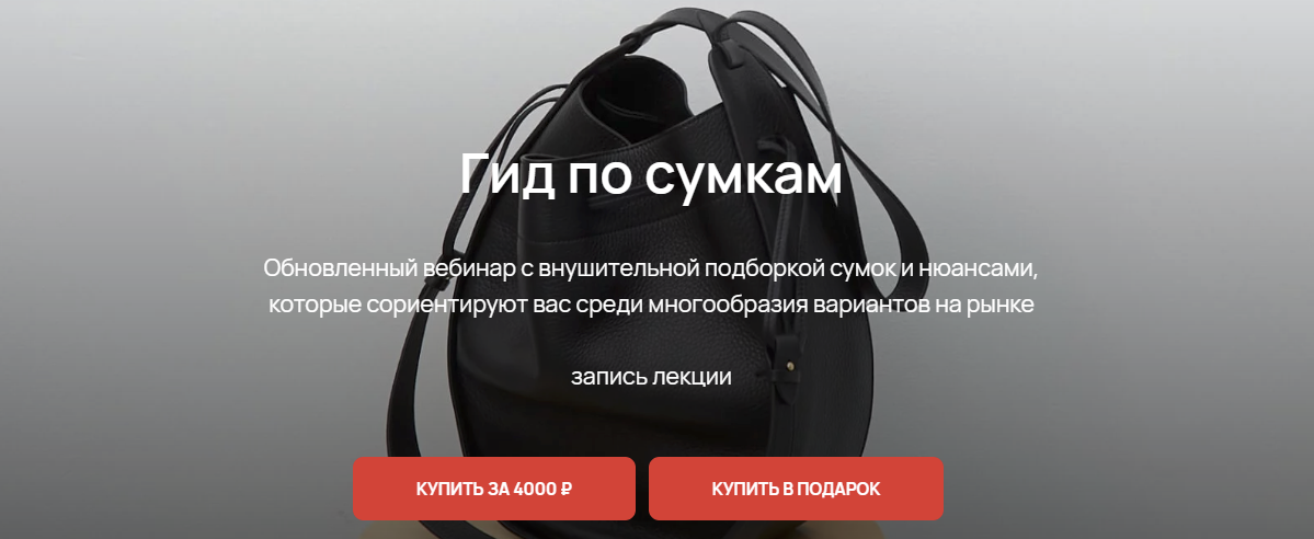 [Юлия Катько] Вебинар «Гид по сумкам» (2023)
