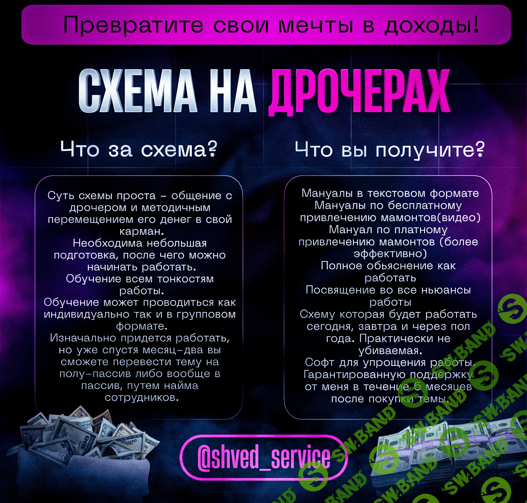 [Швед] Преврати свои мечты в доходы! Схема заработка на дрочерах (2022)