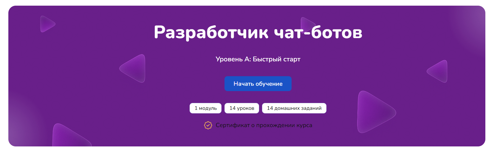 [Step Up] Разработчик чат-ботов. Уровень А - быстрый старт (2024)