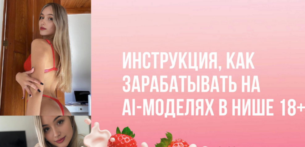 [Продюсер нейродевочек] От 60000₽/месяц на Телеграм-канале модели 18+ через нейросеть (2024)