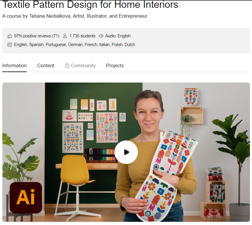 [Domestika] Дизайн паттернов для текстиля и не только (2024)