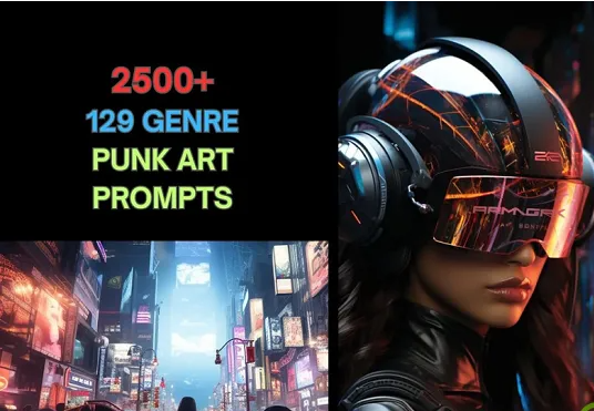 [Botbrush] 2500+ Midjourney Punk Prompts. Крутые панк-промпты для Миджорни (2024)