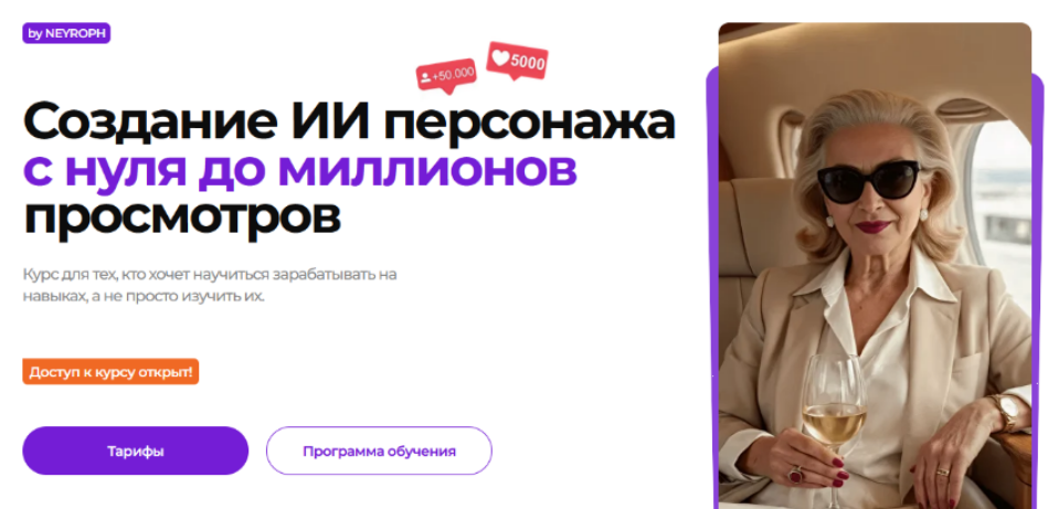 [Студия Nеyrоph] Создание ИИ персонажа с нуля до миллионов просмотров. Тариф Базовый (2025)