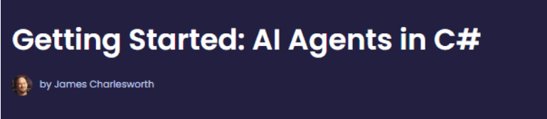 [Dometrain] Введение в AI-агентов на C#