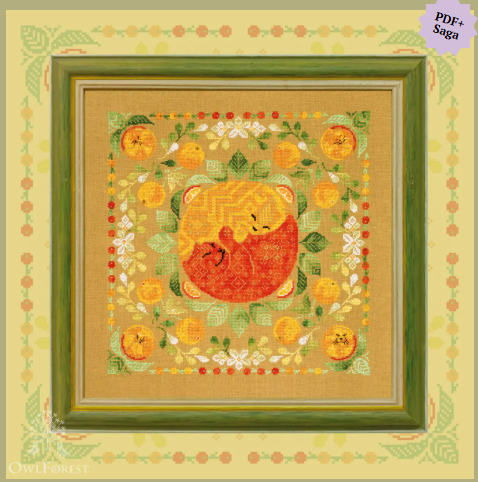 [Нина Полякова] Электронная схема "Мандариновые котики, Совиный лес" (2025)