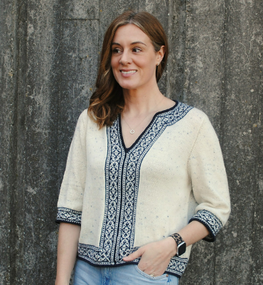 [Rachel Illsley] Пуловер с жаккардовой отделкой спицами Taverna (2025)